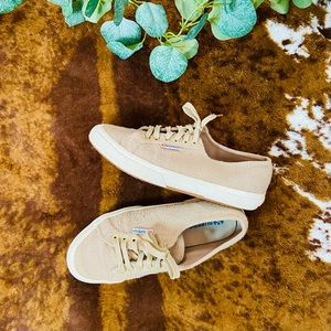 Superga Brown/ Tan Low Top Fashion Sneakers